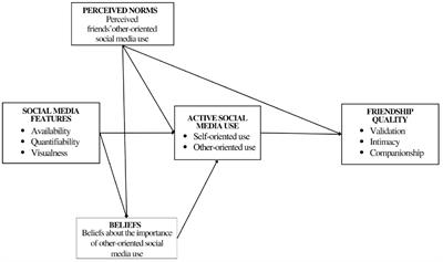 Social media features, perceived group norms, and adolescents’ active social media use matter for perceived friendship quality